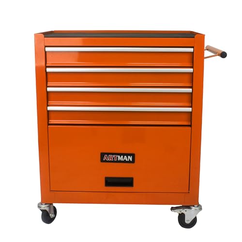 5-Drawer Rolling Tool Cart with Wheels, Black V51953