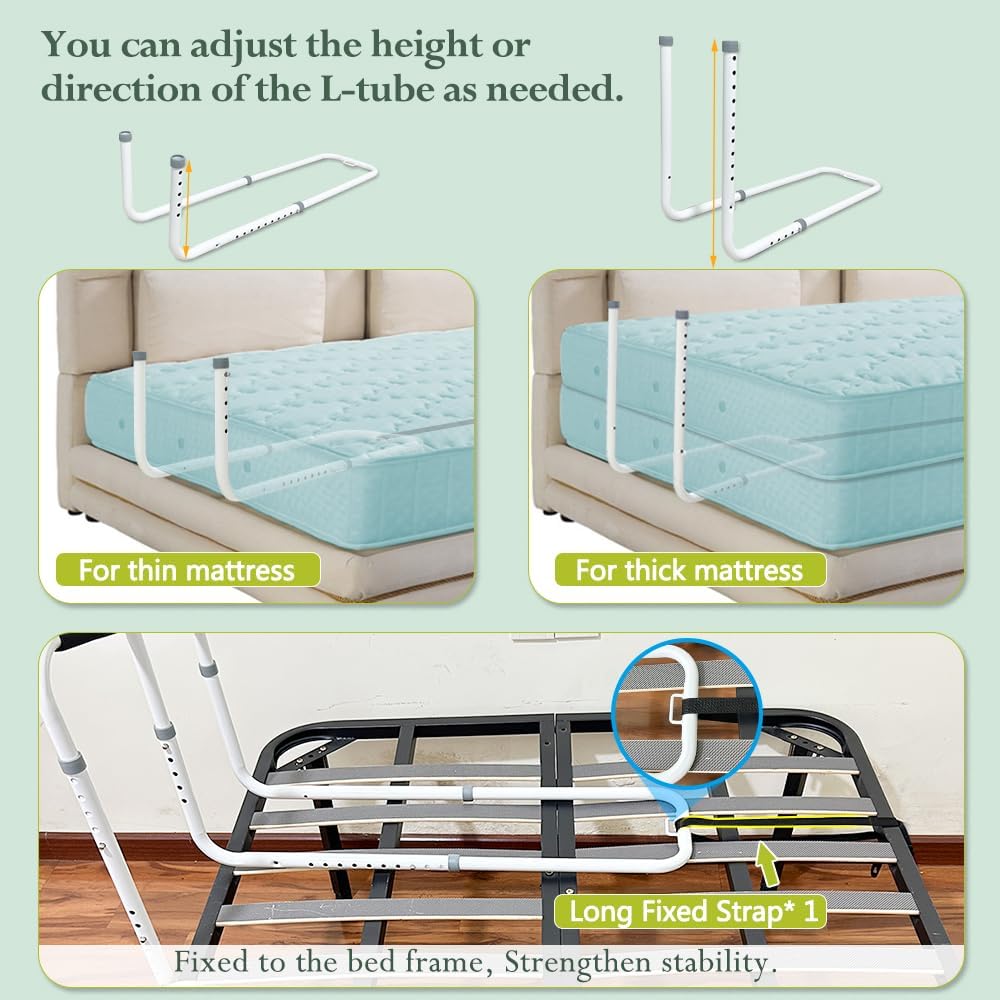 Bed Steps for High Beds with Handle for Elderly Adults D86882