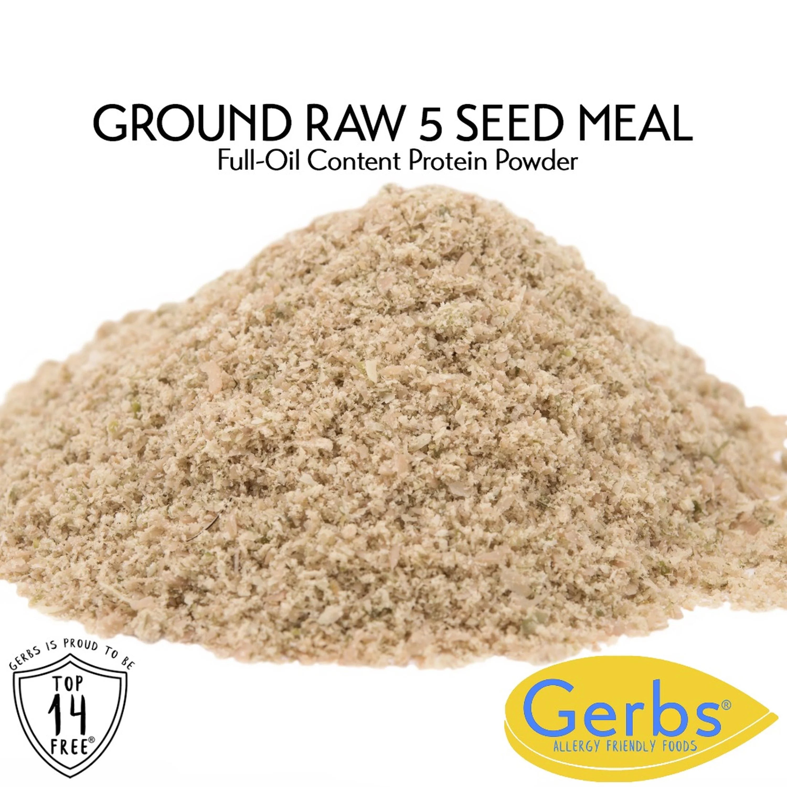 Gerbs Ground Raw Pumpkin, Sunflower, Chia, Flax & Hemp Seed Meal - 2 LBS, Allergen Free, Non GMO E93755