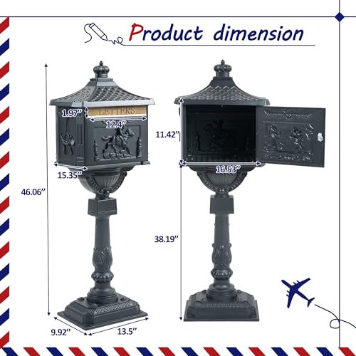 Architectural Mailboxes Oasis 360 Locking Parcel Mailbox, Cast Aluminum, White M59005