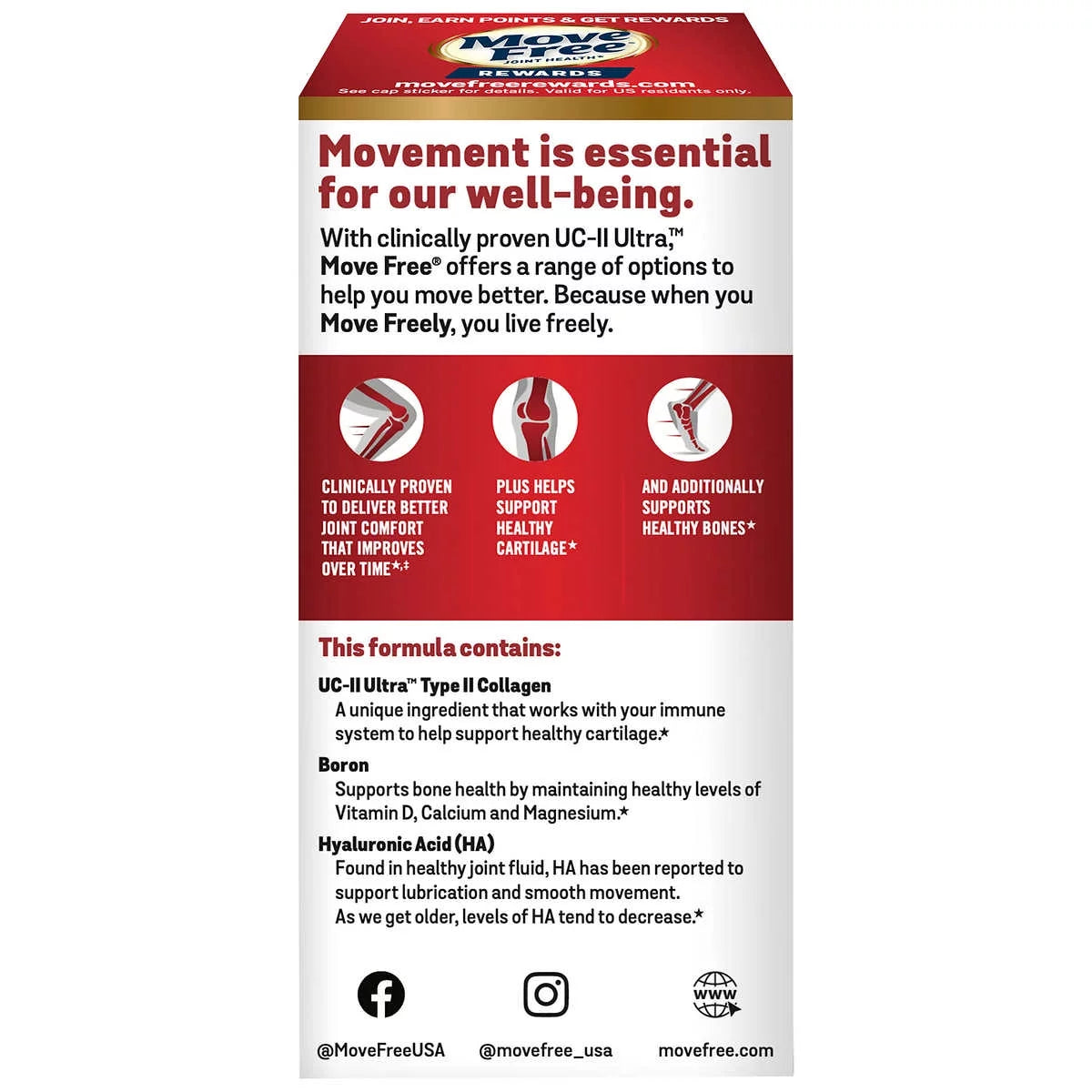 Schiff Move Free Ultra Triple Action Joint Supplement, 75 Tablets, 2 Pack J44216