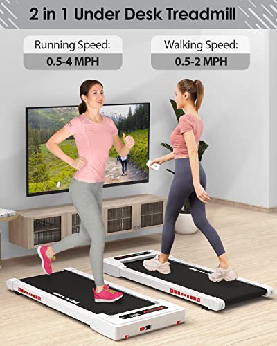 Walking Pad Under Desk Treadmill 2 in 1 with Remote Control, 265 lbs Capacity G28245