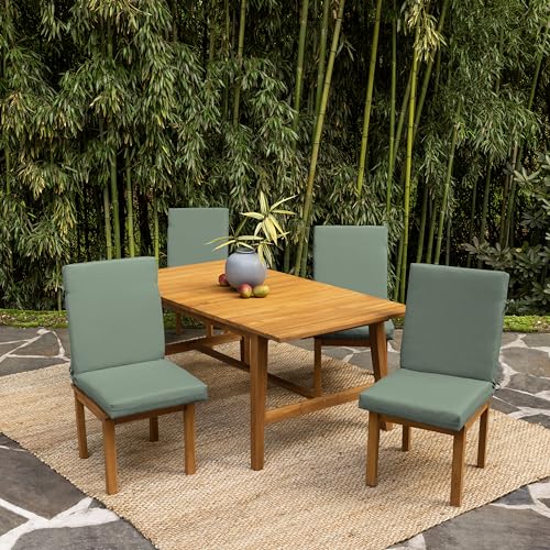 ARDEN Outdoor Dining Chair Cushion 20 x 20 in Weather-Proof Fade Resistant Sapphire Blue J523