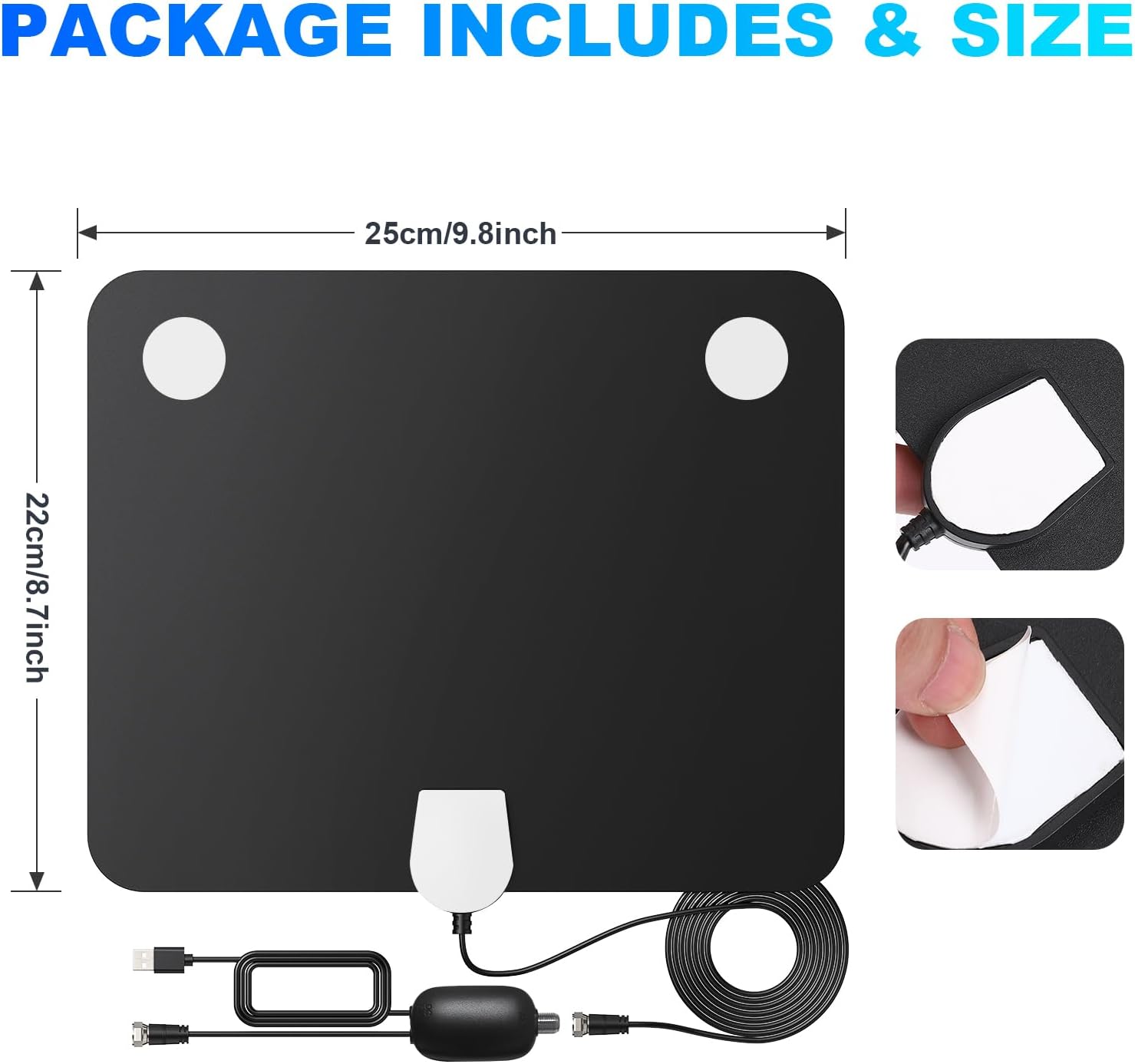 DAANT TV Antenna Indoor Long Range 4K 1080p with Signal Booster F7888