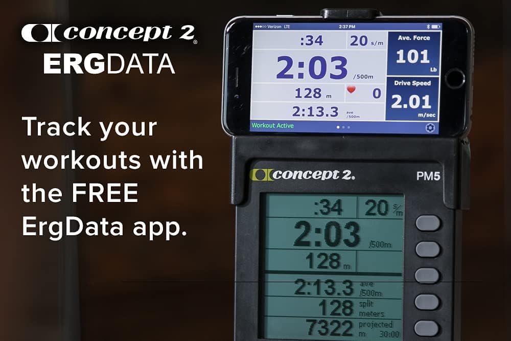 Concept2 Model D Indoor Rowing Machine with PM5, Tall Legs and Polar H10 HRM Y821