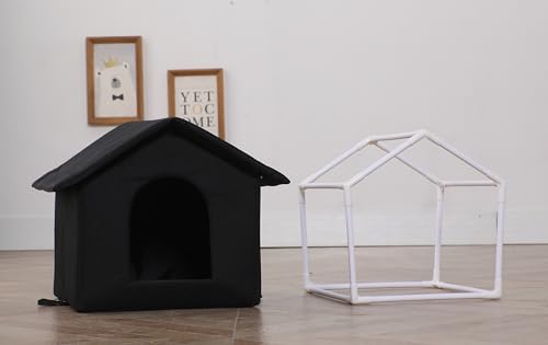 Outdoor Cat House Waterproof Shelter for Cats and Dogs, Brown W706