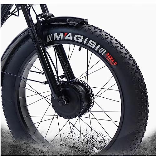 Electric Trike for Adults, 750W 48V 15Ah Removable Battery, 24-20" Fat Tire 3-Wheel Bicycle G78961