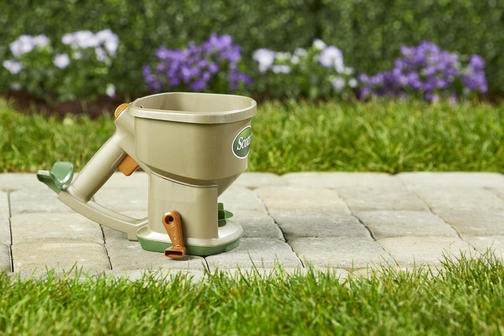 Scotts Whirl Hand-Powered Spreader for Seed, Fertilizer, Salt, Ice Melt M416097