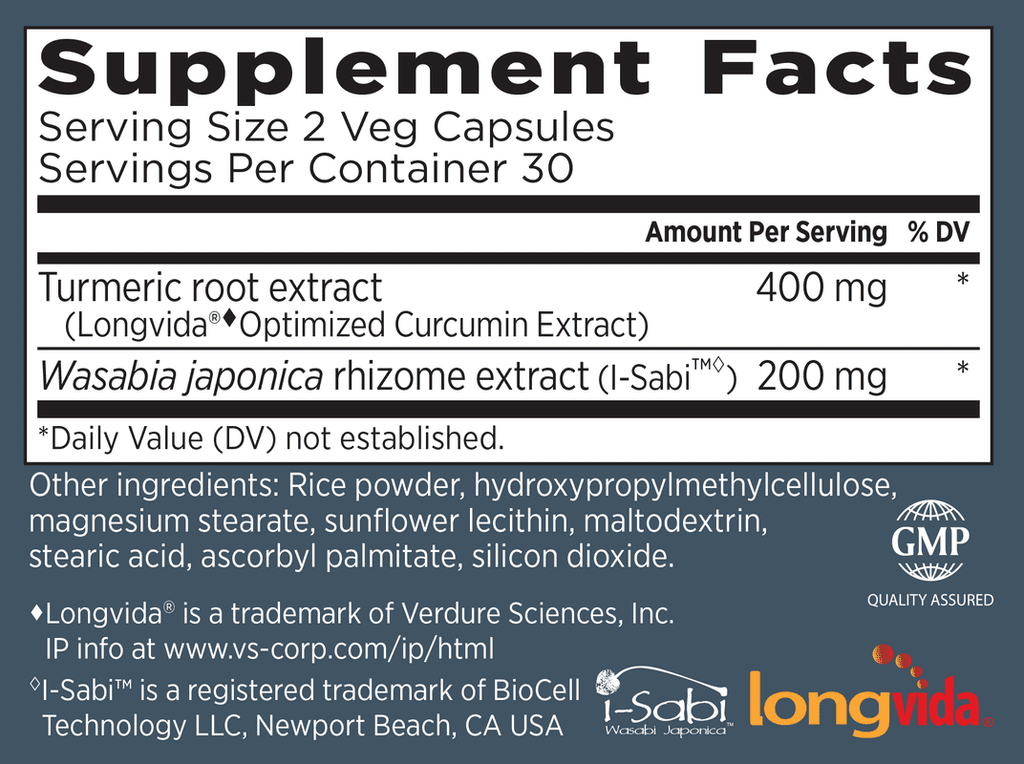 Primal Labs BioMeric Advanced with Turmeric Curcumin and Wasabi - 60 Capsules T638768