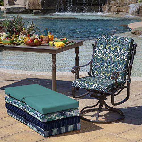 ARDEN Outdoor Dining Chair Cushion 20 x 20 in Weather-Proof Fade Resistant Sapphire Blue J523