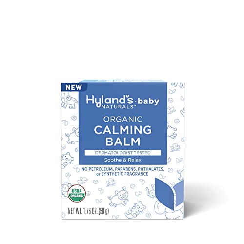 Hyland's Baby Organic Calming Balm, Soothe & Relax, With Organic Lavender, Eucalyptus, & Bergamot Fruit Oil, Safe & Gentle, Dermatologist Tested, 1.76 oz.