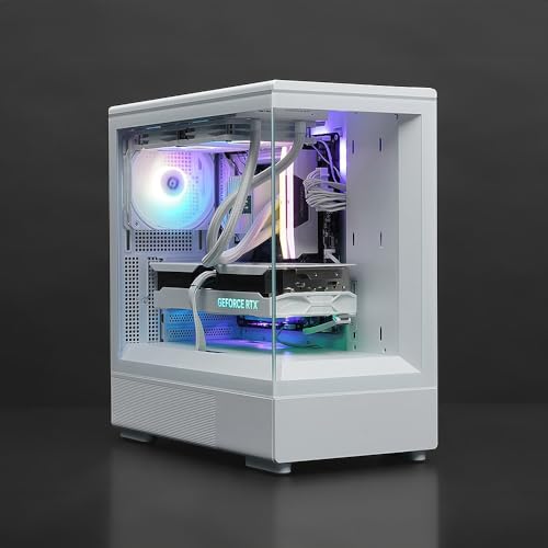 Zalman P10 Micro ATX PC Case, White, Tempered Glass, ARGB Fan A7091