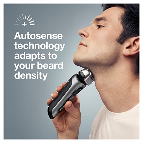 Braun Series 8 8457cc Electric Foil Shaver for Men with Precision Beard Trimmer, Galvano Silver C650125