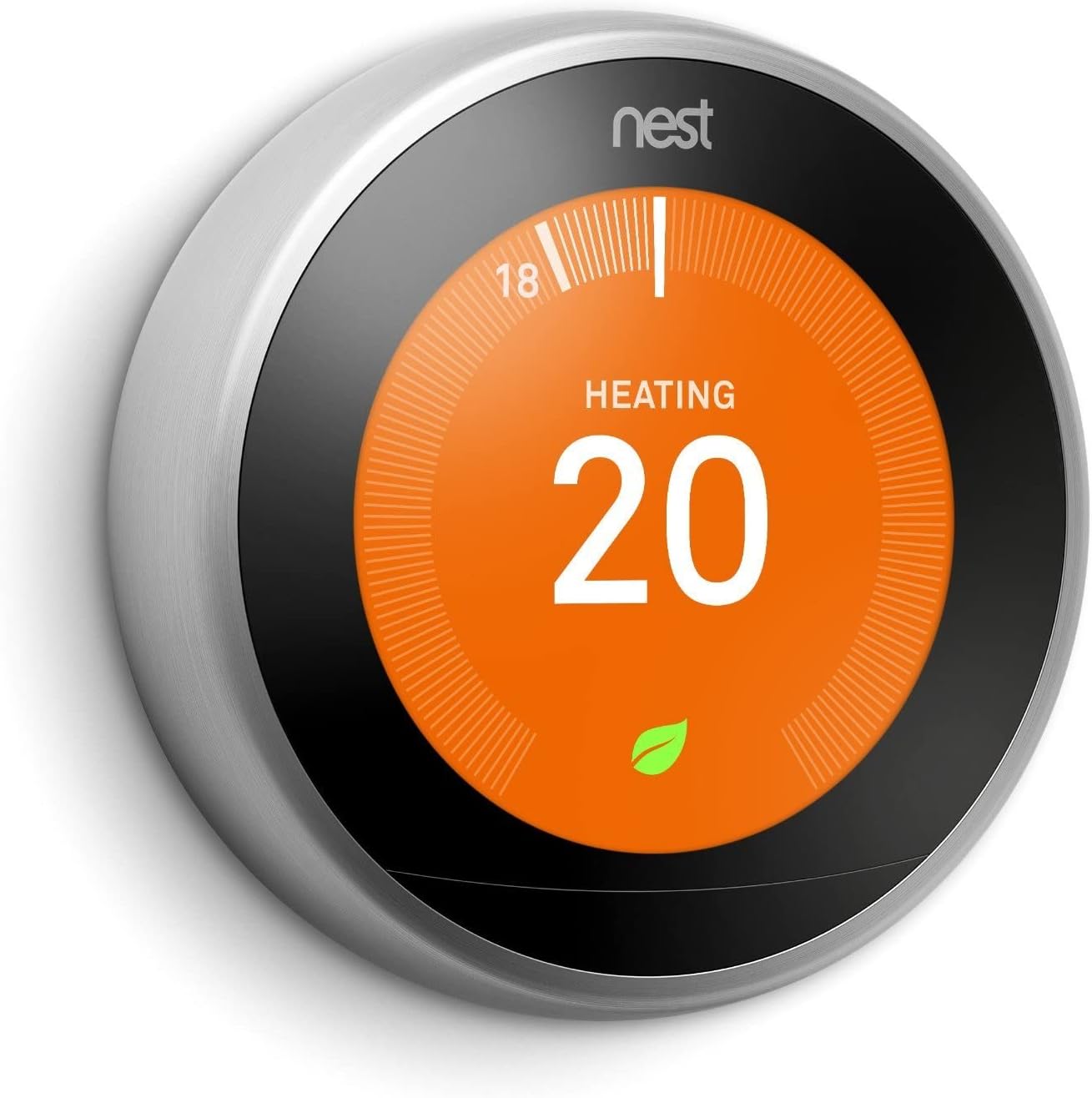 Google Nest Learning Thermostat 3rd Gen Smart Thermostat for Home, Stainless Steel I21115