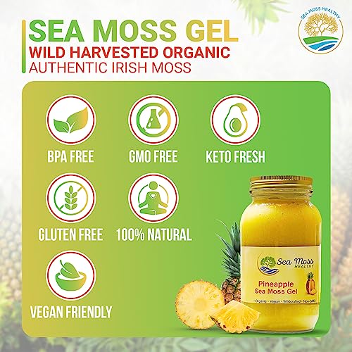 Irish Sea Moss Gel Wild Harvested Organic Non-GMO Vegan Mango Q632500