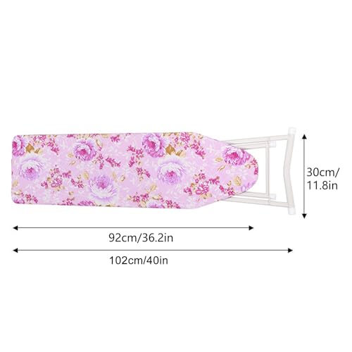 Full Size Ironing Board with Iron Rest, Height Adjustable, Folding Legs (White) V655034