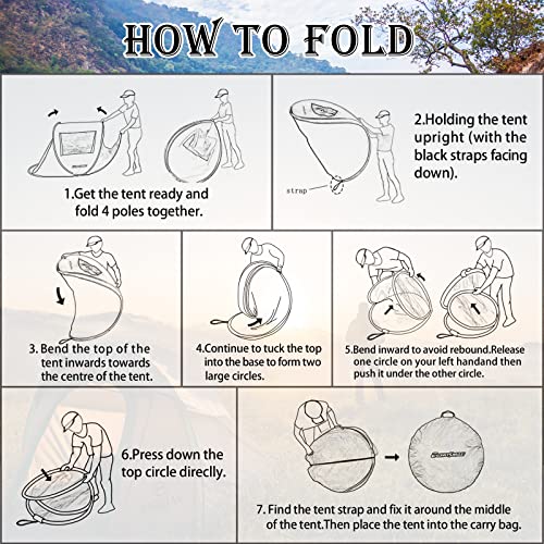 EchoSmile Instant Pop Up Tent, Water Resistant, Portable with Carry Bag E656