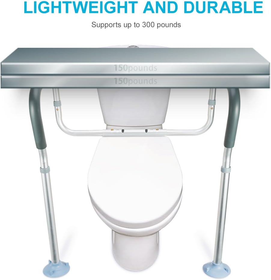 OasisSpace Toilet Rail - Adjustable Bathroom Safety Frame for Elderly and Disabled R999