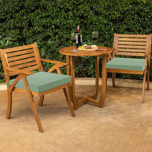 Outdoor Chair Cushions Set of 4, Waterproof Patio Seat Cushions with Ties, Black A5741