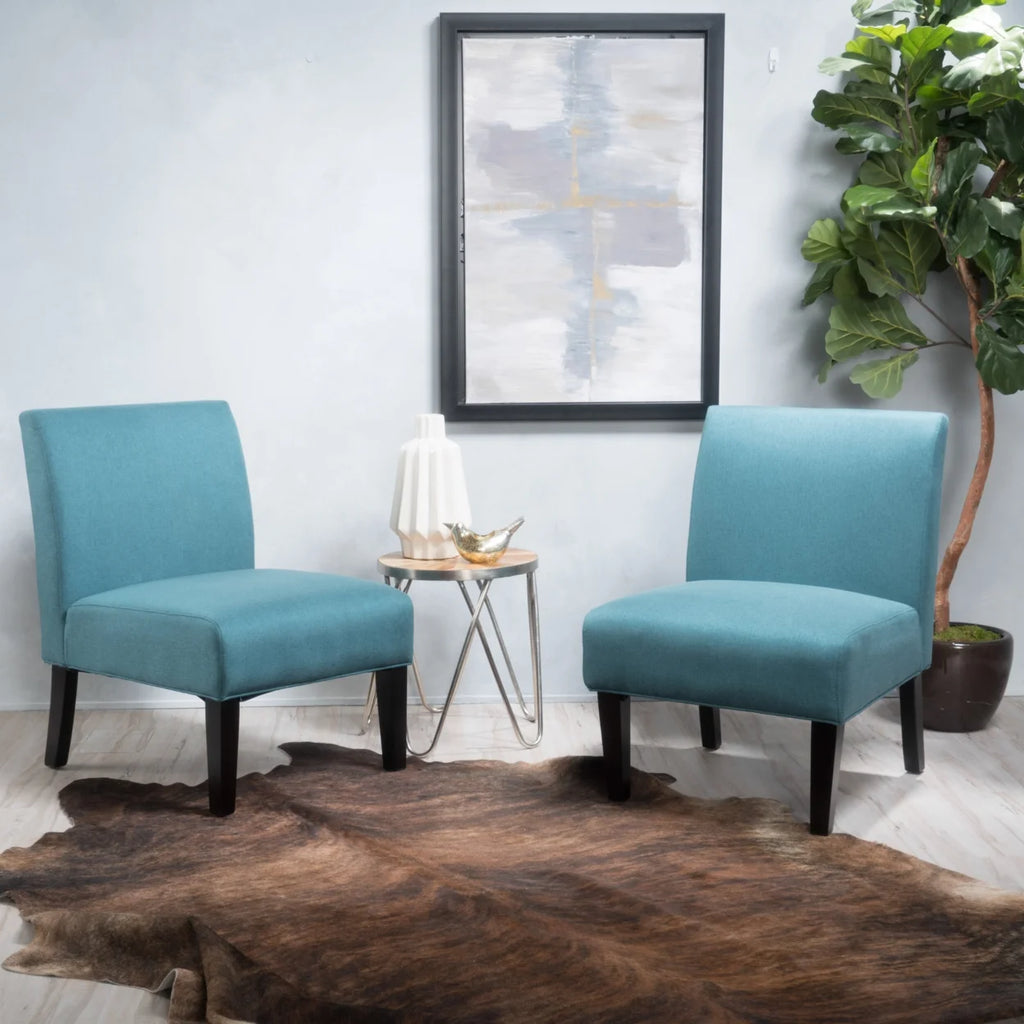 GDF Studio Abner Slipper Accent Chair, Gray Fabric I91564