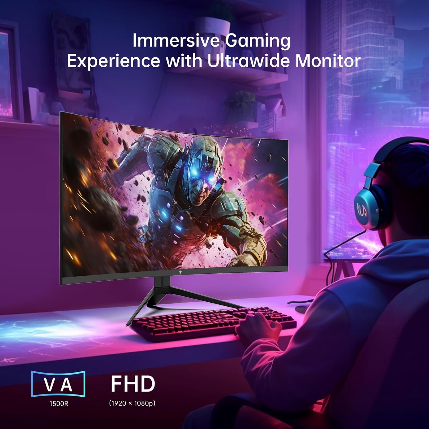 KTC 32 Inch FHD 1080p Curved Gaming Monitor 165Hz 1ms VA HDR10 F6629
