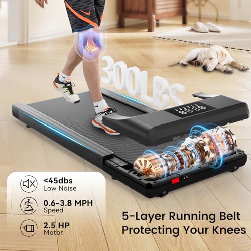 SupeRun Smart Walking Pad, Under Desk Treadmill with App & Remote Control W523827