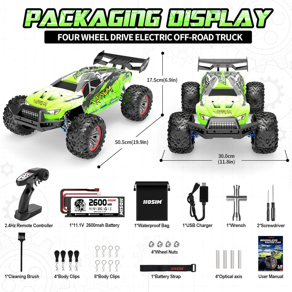 Hosim 1:8 RC Car for Adults 80+ KMH X377