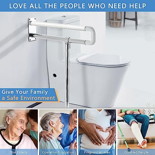 Toilet Grab Bar 23.6 Inch Bathroom Safety Rail for Elderly Seniors P81007