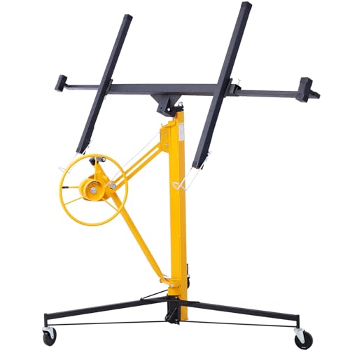 Model 2024 Drywall Lift Panel Hoist, 360° Adjustable, 150LBS Heavy Duty, Black+Yellow C8628
