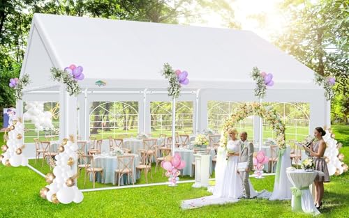 COBIZI 20x40 Party Tent Heavy Duty with Removable Sidewall, White S4012