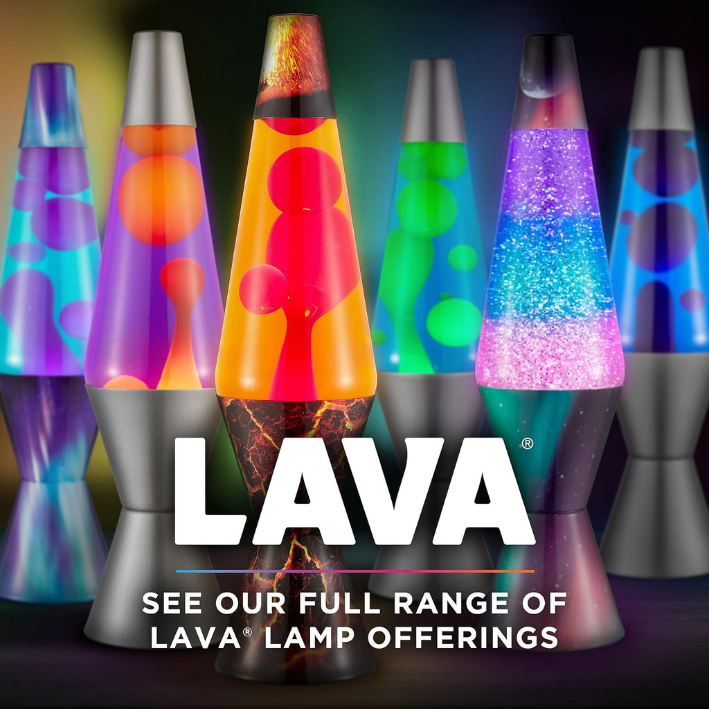 Lava® Lamp 14.5" Volcanic Crags Motion Light, Red Wax & Orange Liquid H99822