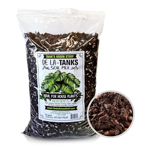 De La Tanks House Plant Mix 8 qt Bag - Premium Indoor Plant Soil Superior Indoor Potting Soil All-Purpose Potting Mix for Houseplants - Potting Soil for Indoor Plants All-Purpose Potting Mix