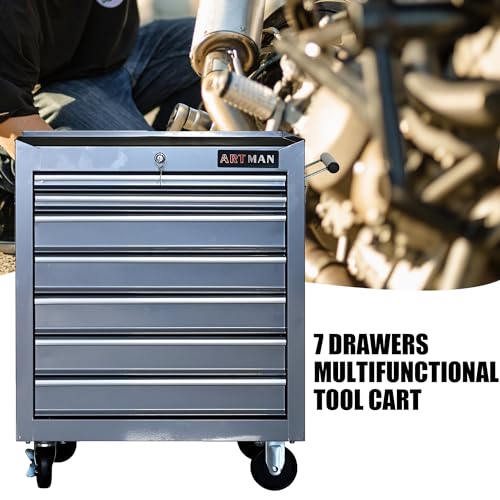 5-Drawer Rolling Tool Cart with Wheels, Black V51953