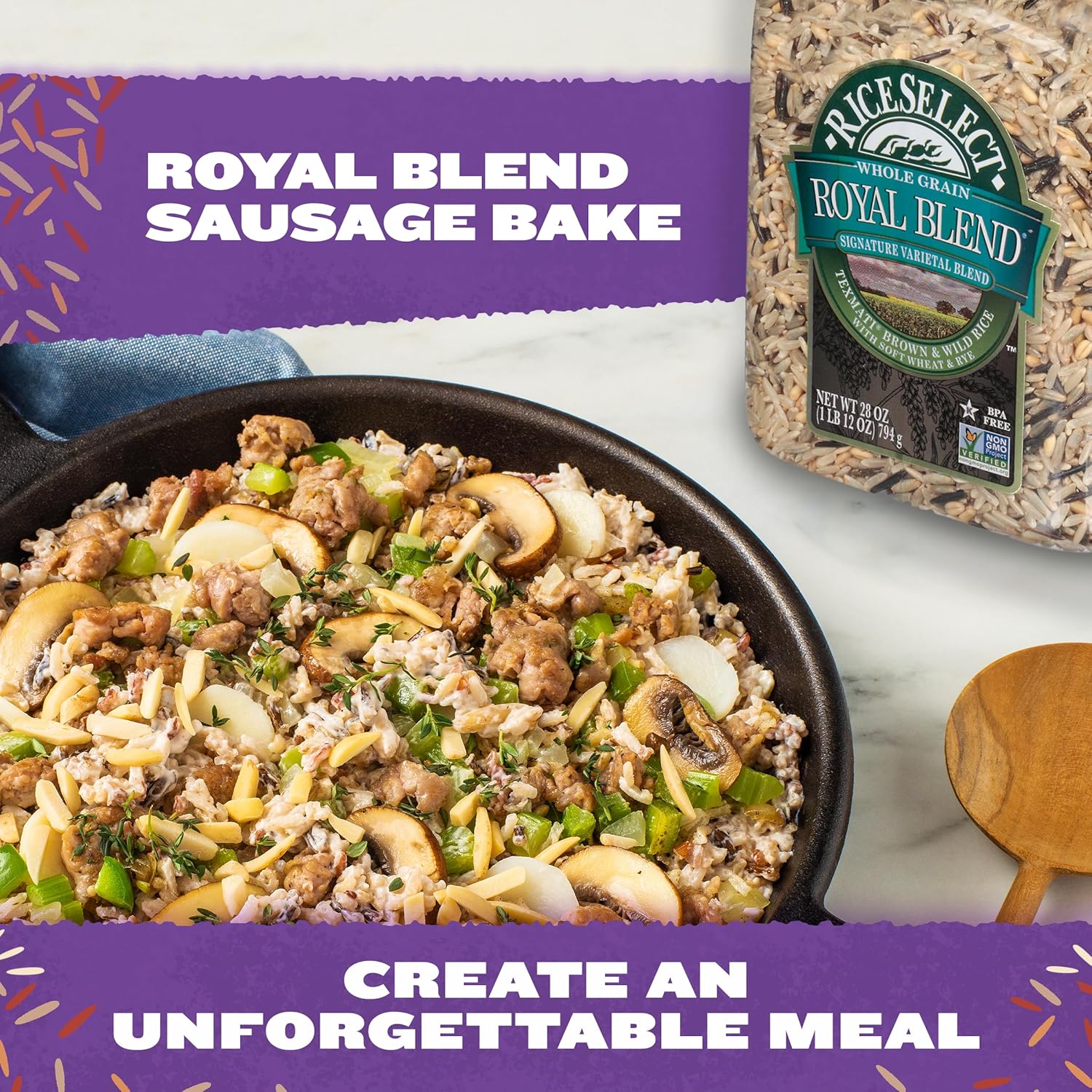 RiceSelect Texmati Brown & Wild Rice Royal Blend, 28 oz V521572