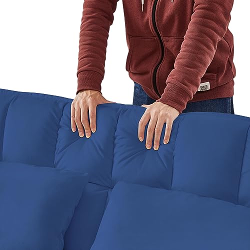 JINS&VICO 3 in 1 Sleeper Sofa Bed Convertible Couch with Side Pockets, Off White P38068