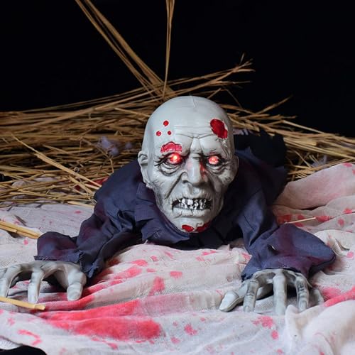 Halloween Zombie Groundbreaker Decoration with Glowing Eyes for Haunted House Yard B69995