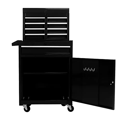 5-Drawer Rolling Tool Cart with Wheels, Black V51953