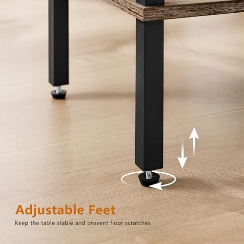 Rustic Brown 2-Tier Narrow End Table with Storage Shelf S446