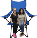 Giant Oversized Big Portable Folding Camping Beach Outdoor Chair with 6 Cup Holders! Fold Compact into Carry Bag!