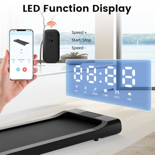 SupeRun Smart Walking Pad, Under Desk Treadmill with App & Remote Control W523827