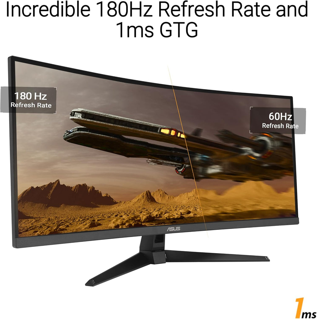 ASUS TUF Gaming 34” Ultra-Wide Curved Monitor (VG34VQ3B) – QHD 180Hz FreeSync H106919