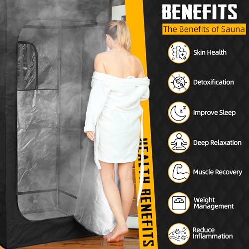 Portable Steam Sauna with 3L Steamer, Remote Control, Navy Blue I494