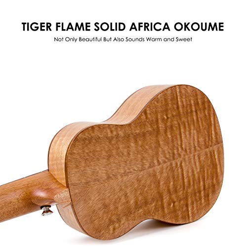 Kmise Soprano Ukulele 21 Inch Mahogany Starter Kit V365005