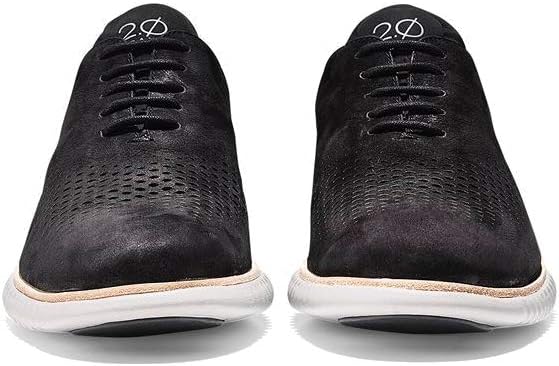 Cole Haan men's 2.zerogrand Laser Wingtip Oxford, Black Nubuck/Grey M937