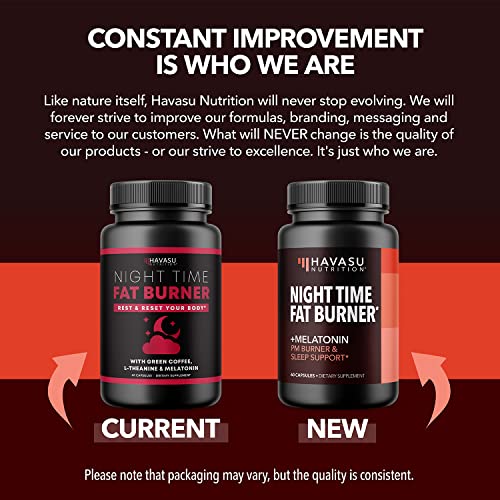 HAVASU NUTRITION Night Time Fat Burner Sleep Supplement, 60 Pills H507