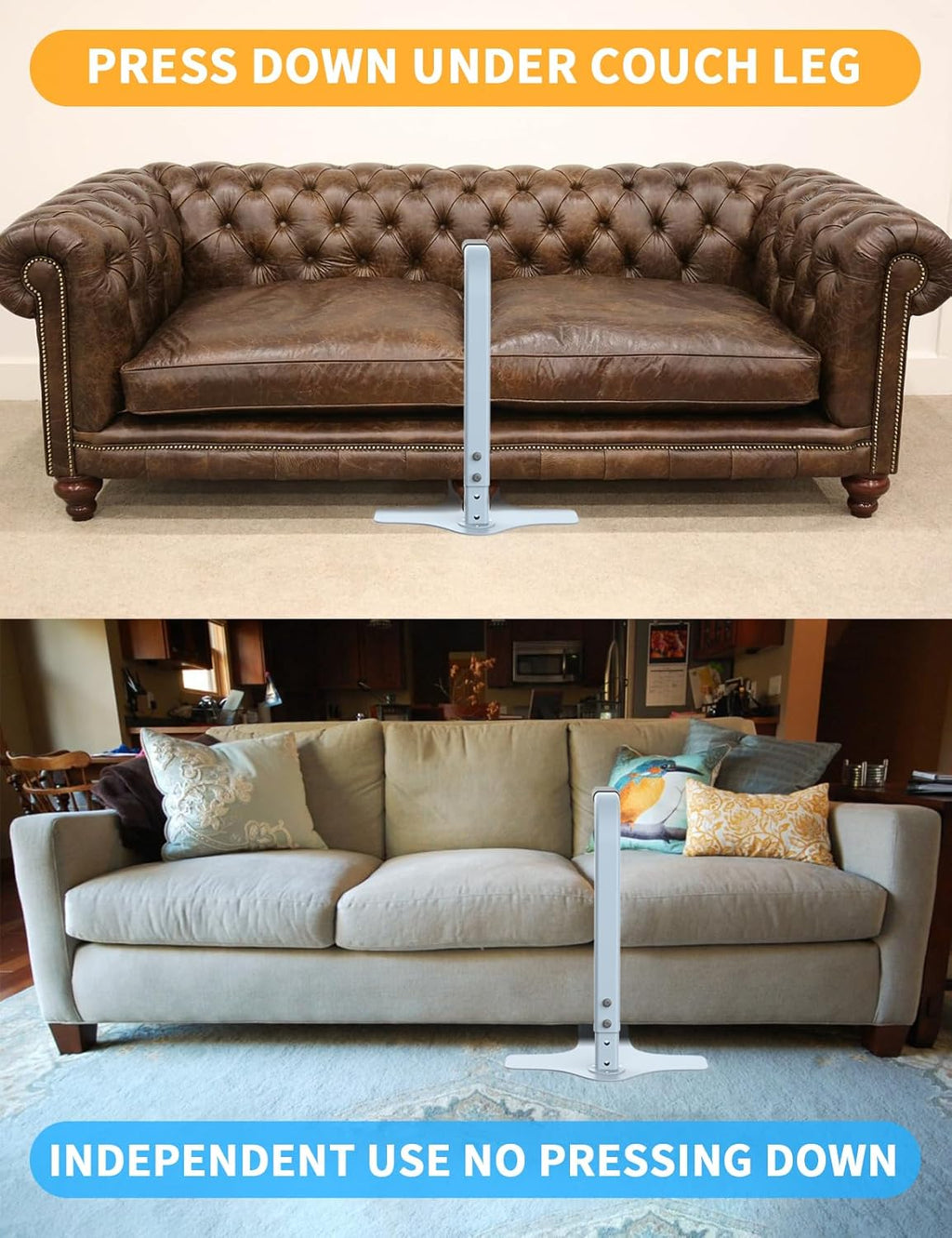 Couch Stand Assist for Elderly, 4 Heights Adjustable, Light Grey, 300LBs Capacity X283