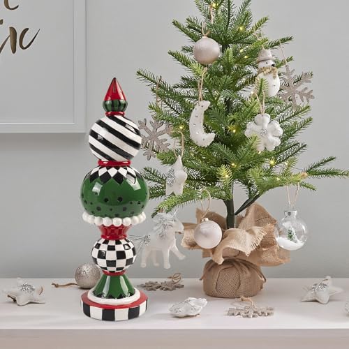 Black and White Checkered Snowman Christmas Decorations Indoor W584