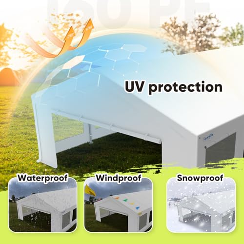 Quictent 20x20 Party Tent Heavy Duty Outdoor Canopy with Storage Bags M75972