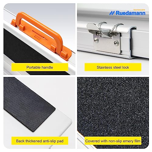 Ruedamann 6FT Adjustable Aluminum Wheelchair Ramp, 600lbs Capacity, Non-Skid D26374