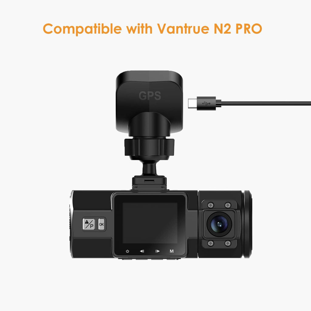 VANTRUE N2 Pro Dash Cam GPS Receiver Module Type C USB Adhesive Mount D777